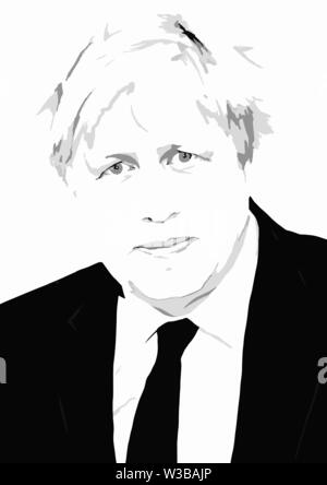 Boris Johnson Abbildung Stock Vektor