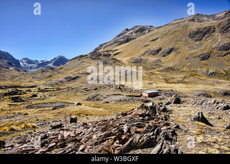 Landschaft entlang der Cordillera Real Traverse, Bolivien Stockfoto