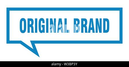 Original Marken anmelden. ursprüngliche Marke square Sprechblase. original Marken Stock Vektor