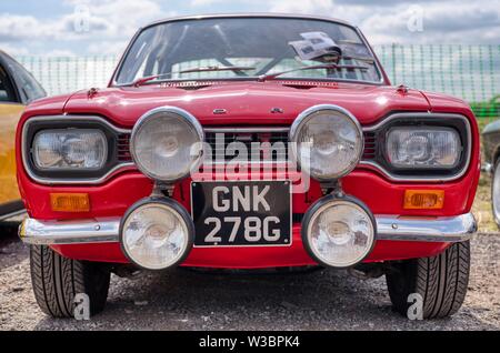 Ford Escort Mexiko an Autofest, Winchester Auto Scheune, Sutton Scotney, Hampshire, Großbritannien Stockfoto