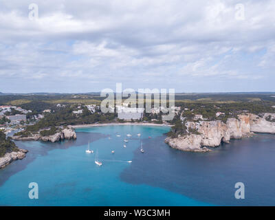 Luftaufnahme von butiful Landschaft in Menorca Spanien Stockfoto