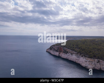 Luftaufnahme von butiful Landschaft in Menorca Spanien Stockfoto