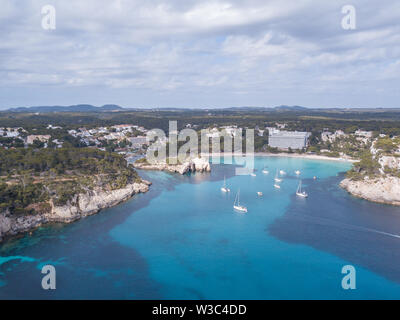 Luftaufnahme von butiful Landschaft in Menorca Spanien Stockfoto