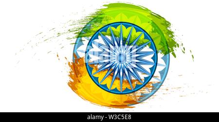 Hintergrund für die Republik Indien für die Republik Indien Independence Day Feier. Stock Vektor