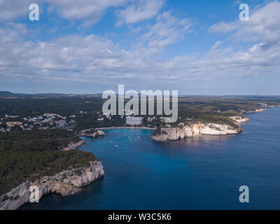 Luftaufnahme von butiful Landschaft in Menorca Spanien Stockfoto