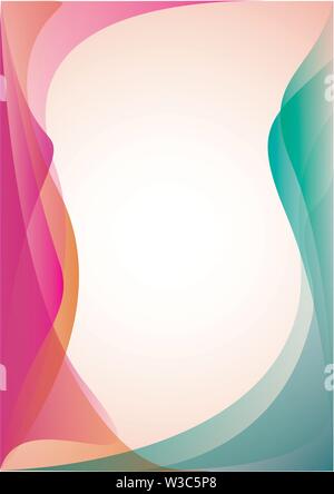 Zusammenfassung Hintergrund mit orange und grüne Welle. Vector Illustration Stock Vektor