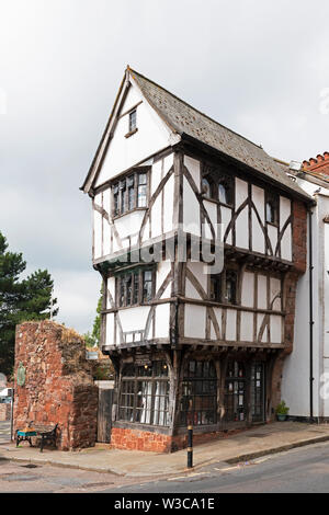 Die historischen 15. Jahrhundert, die in Exeter, Devon, England, Großbritannien gezogen, UK. Stockfoto