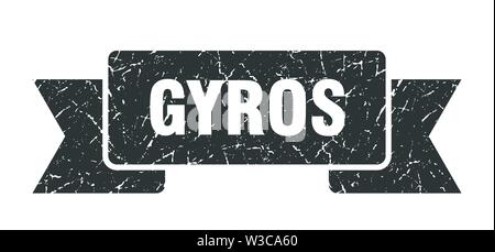 Gyros grunge Band. Gyros gyros Banner anmelden. Stock Vektor