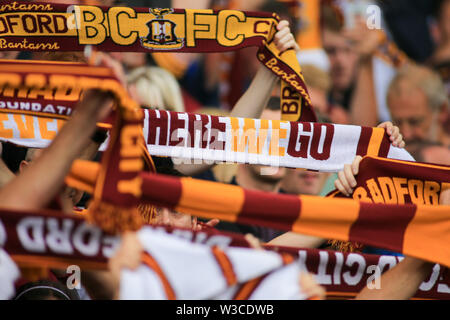 Bradford, Großbritannien. 14. Juli, 2019. 14. Juli 2019, Nördliche Werbung Stadion, Bradford, England; vor Saisonbeginn Freundlich, Bradford City gegen Liverpool; Quelle: Craig Milner/News Bilder der Englischen Football League Bilder unterliegen DataCo Lizenz Credit: Aktuelles Bilder/Alamy leben Nachrichten Stockfoto