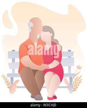 Alte Paar Abstract Stock Vektor