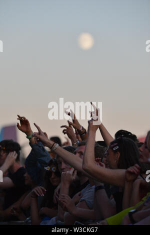 Glasgow, UK. 14. Juli, 2019. George Esra live im Konzert an TRNSMT Music Festival auf der großen Bühne. Credit: Colin Fisher/Alamy leben Nachrichten Stockfoto