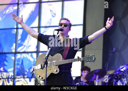 Glasgow, UK. 14. Juli, 2019. George Esra live im Konzert an TRNSMT Music Festival auf der großen Bühne. Credit: Colin Fisher/Alamy leben Nachrichten Stockfoto