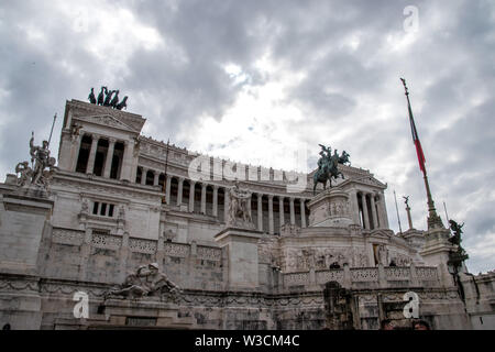 Altare della Patria oder Altar des Vaterlandes, in Rom, ist ein Denkmal zu Ehren von Victor Emmanuel II gebaut, der erste König von einer einheitlichen Italien Stockfoto