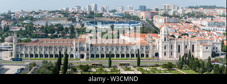 Mosteiro dos Jerónimos (Hieronymus-kloster) ein spätgotisches Manuelinischen Stil Kloster Gehäuse Archäologie & maritime Museen in seine Flügel Stockfoto