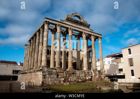 Der Römische Tempel der Diana in Merida, Spanien Stockfoto