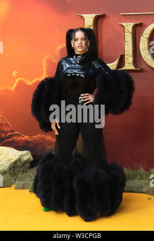 Rosalia, Der König der Löwen - Europäische Premiere, Leicester Square, London, UK, 14. Juli 2019, Foto von Richard Goldschmidt Stockfoto