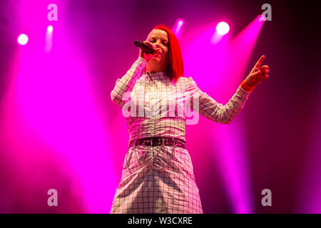 Zagreb, Kroatien - 25. Juni, 2019: Garbage führt am 14. INmusic Festival am See Jarun in Zagreb, Kroatien. Stockfoto