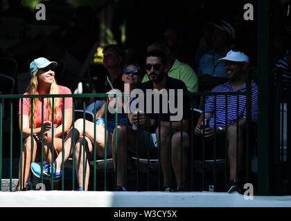 Silvis, Iowa, USA. 14. Juli, 2019. Claire Anderson, der Kohle Tal Uhren die Endrunde, die von der John Deere Classic Sonntag, Juli 14, 2019, an TPC Deere Run in Silvis. Credit: Meg Mclaughlin/Mmclaughlin@Qconl/Viererkabel - Zeiten/ZUMA Draht/Alamy leben Nachrichten Stockfoto