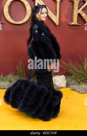 Rosalia nimmt an den König Löwe europäische Premiere am Leicester Square. London, Großbritannien. 14/07/2019 | Verwendung weltweit Stockfoto