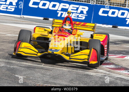 Toronto, Ontario, Kanada. 14. Juli, 2019. VERIZON Indycar Series Driver RYAN HUNTER-REAY (28) Rennen in der Verizon Indycar Series Honda Indy Toronto Rennen in Toronto, Kanada Kredit statt: Engel Marchini/ZUMA Draht/Alamy leben Nachrichten Stockfoto