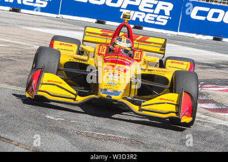 Toronto, Ontario, Kanada. 14. Juli, 2019. VERIZON Indycar Series Driver RYAN HUNTER-REAY (28) Rennen in der Verizon Indycar Series Honda Indy Toronto Rennen in Toronto, Kanada Kredit statt: Engel Marchini/ZUMA Draht/Alamy leben Nachrichten Stockfoto