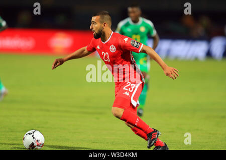 Kairo, Ägypten. 14. Juli, 2019. Naim Sliti (23), die in Aktion während des Spiels Tunesien vs Senegal Halbfinale am 30. Juni Stadion in Kairo. Insgesamt Afrika Cup der Nationen Ägypten 2019. Foto: Chokri Mahjoub Credit: Chokri Mahjoub/ZUMA Draht/Alamy leben Nachrichten Stockfoto