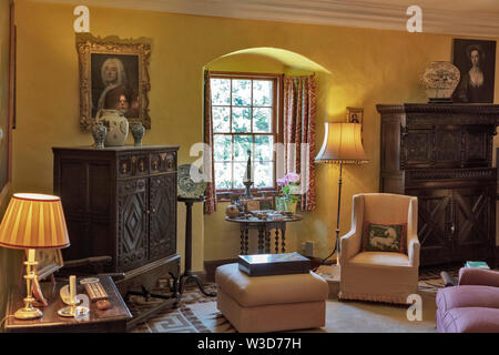 Historische Wohnzimmer, Salon, Cawdor Castle, Schottland, Vereinigtes Königreich Stockfoto