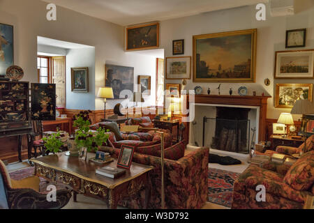 Historische Wohnzimmer, Salon, Cawdor Castle, Schottland, Vereinigtes Königreich Stockfoto