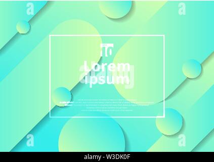 Abstrakte abgerundeten Formen grüne Farbe fette Linien Übergang diagonal Hintergrund. Vector Illustration Stock Vektor