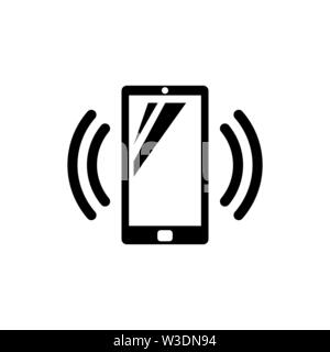 Smartphone anrufen, Anrufen. Flache Vektor Icon Abbildung. Einfach schwarzes Symbol auf weißem Hintergrund. Smartphone anrufen, Anrufen sign Design tem Stock Vektor