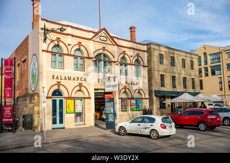 Hobart Tasmanien, Salamanca Obst Markt Markthalle Gebäude in Salamanca Place, Tasmanien, Australien Stockfoto