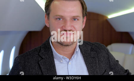 Business Jet Eigentümer. Stockfoto