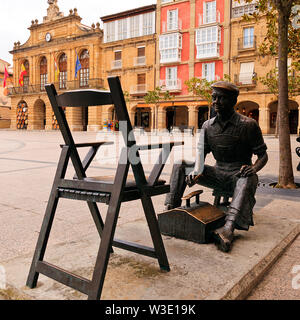 Brüniert Abbildung einer Straße, Schuhputzmaschine/-service in der Stadt Haro, La Rioja, Spanien Stockfoto