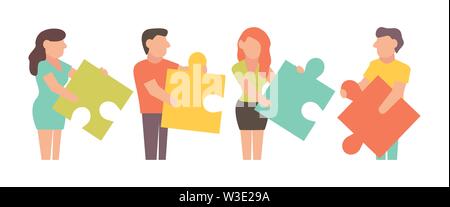 Teamarbeit. Abbildung für Business Design und Infografik Stock Vektor