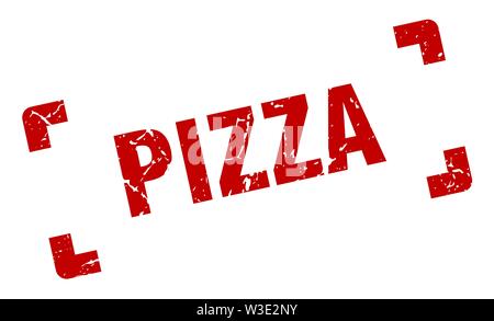 Pizza Stempel. pizza pizza Platz grunge unterzeichnen. Stock Vektor