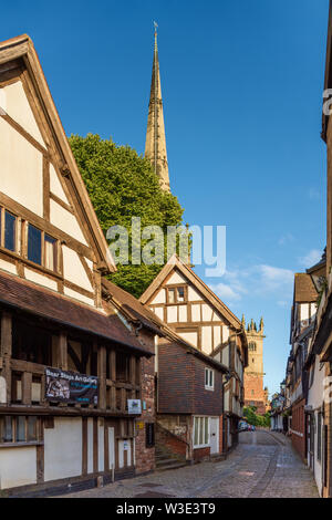 Fish Street, Shrewsbury, Shropshire, Großbritannien Stockfoto