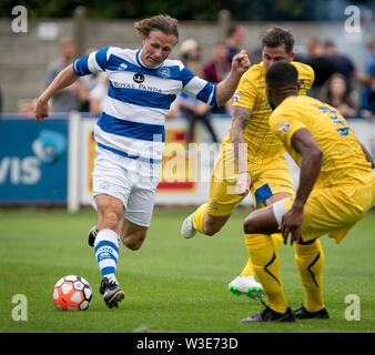 Gareth Ainsworth von QPR während der Vorsaison Freundschaftsspiel zwischen Wealdstone 2014 Ryman Premier Division Titel gewinnen und QPR Legenden zu Kapital für WFC-Stiftung Vertrauen und QPR Vertrauen im Grosvenor Vale, Ruislip HA4 6JQ am 14. Juli 2019. Foto von Andy Rowland. Stockfoto