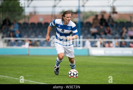 Gareth Ainsworth von QPR während der Vorsaison Freundschaftsspiel zwischen Wealdstone 2014 Ryman Premier Division Titel gewinnen und QPR Legenden zu Kapital für WFC-Stiftung Vertrauen und QPR Vertrauen im Grosvenor Vale, Ruislip HA4 6JQ am 14. Juli 2019. Foto von Andy Rowland. Stockfoto