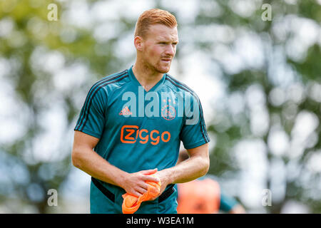 BRAMBERG AM WILDKOGEL, 15-07-2019, Ajax in Österreich. Vor der Saison 2019-2020. Ajax-player Dani de Wit während des Trainings. Stockfoto