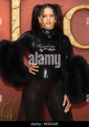 Rosalia besucht die Europäische Premiere von Disney's der König der Löwen im Odeon Luxe Kino, Leicester Square in London. Stockfoto