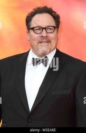 Jon Favreau besucht die Europäische Premiere von Disney's der König der Löwen im Odeon Luxe Kino, Leicester Square in London. Stockfoto