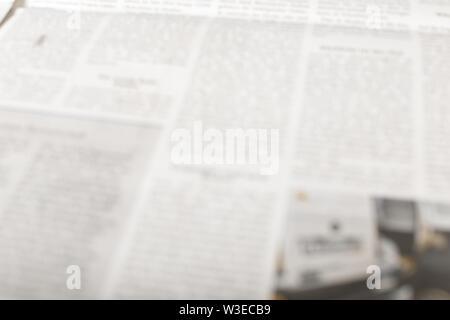 Zeitung Hintergrund, Ansicht von oben Stockfoto