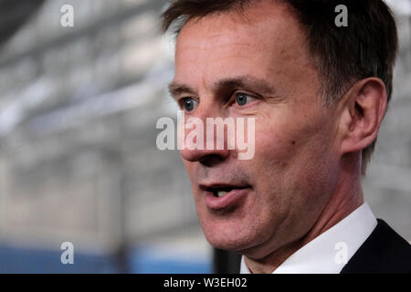 Brüssel, Belgien, 15. Juli 2019. Der britische Außenminister Jeremy Hunt nimmt in einer Europäischen Union Rat für Auswärtige Angelegenheiten treffen. Credit: ALEXANDROS MICHAILIDIS/Alamy leben Nachrichten Stockfoto