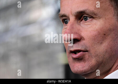 Brüssel, Belgien, 15. Juli 2019. Der britische Außenminister Jeremy Hunt nimmt in einer Europäischen Union Rat für Auswärtige Angelegenheiten treffen. Credit: ALEXANDROS MICHAILIDIS/Alamy leben Nachrichten Stockfoto