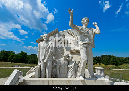 Der Durchbruch - Denkmal der Europäischen Freiheit von Miklos Melocco, Paneuropäische Picknick Memorial Park, Fertörakos, Ungarn Stockfoto