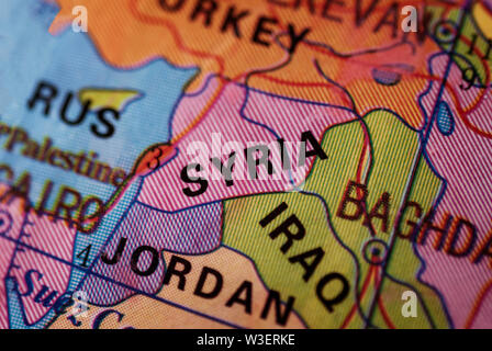 In der Nähe des Fokus in das Land Syrien in eine bunte Welt für pädagogische oder Reisen Themen Stockfoto