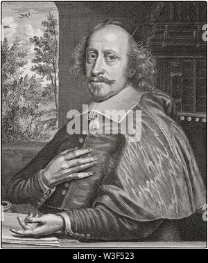 Kardinal Mazarin, Jules Raymond 1. Herzog von Rethel, Mayenne und Nevers, 1602 - 1661. Geboren Giulio Raimondo Mazzarini oder Mazarini. Italienische Kardinal, Diplomat und Politiker. Premierminister von Frankreich. Stockfoto