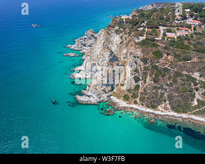 Super Antenne Perspektive mit der Umwelt rund um Kalabrien, Italien. Stockfoto