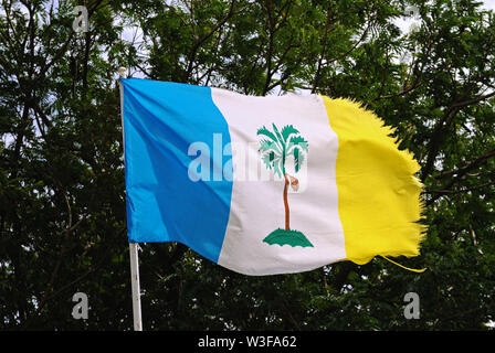 George Town, Penang/Malaysia - 28. Dezember 2007: Flagge des malaysischen Bundesstaat von Pulau Pinang (penang) Stockfoto