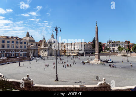 Piazza del Popolo - Rom, Italien Stockfoto